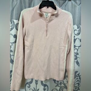 Vtg 90s Polo Ralph‎ Lauren Jeans Company 100% Cotton 1/4 zip Pink Pullover Sz L
